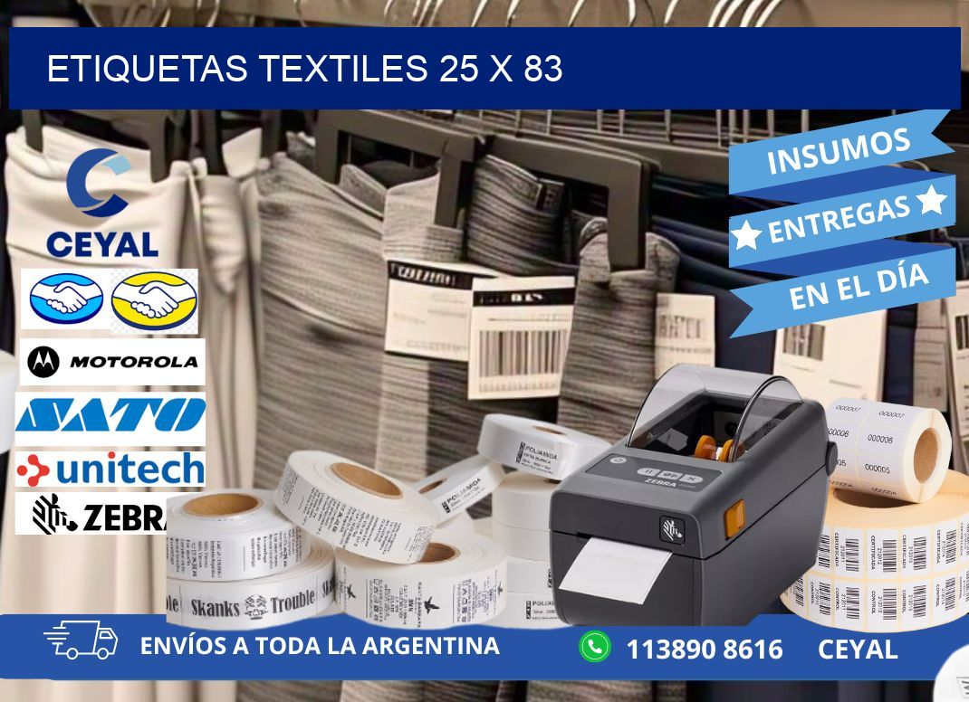 etiquetas textiles 25 x 83