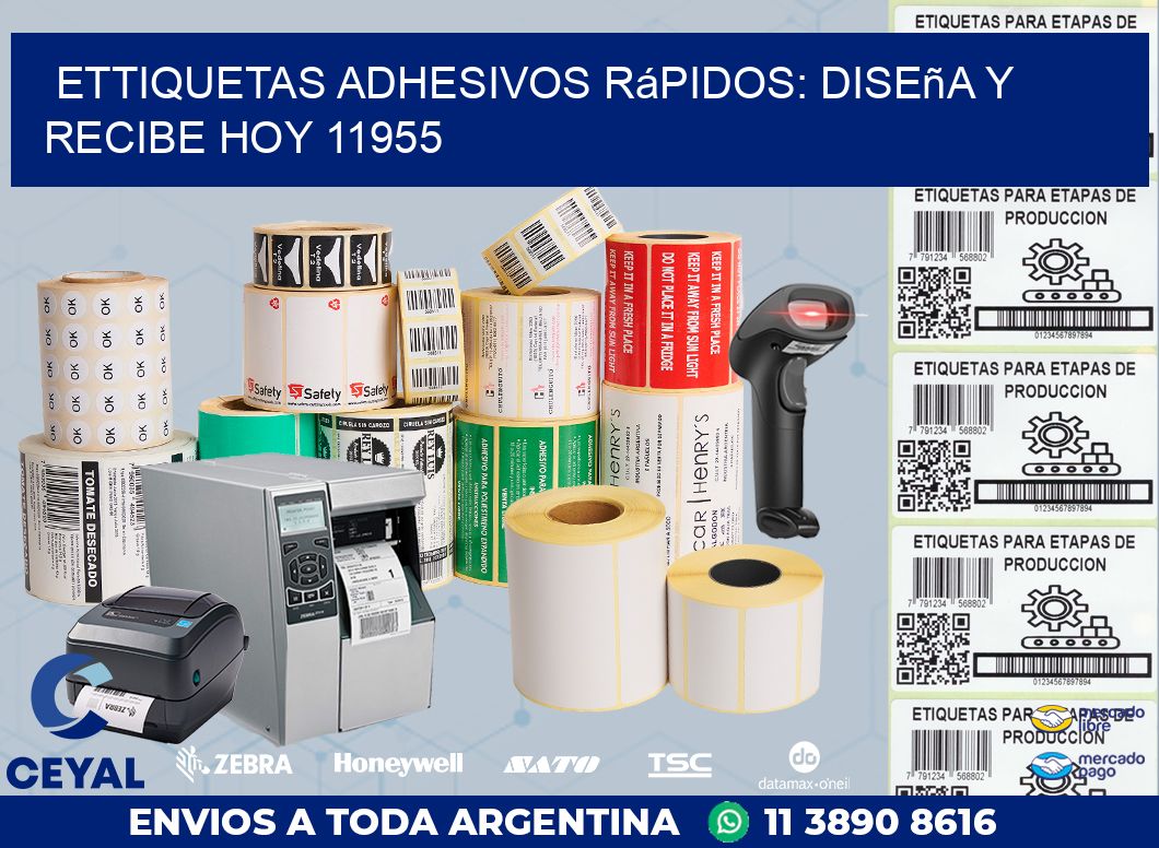 ettiquetas Adhesivos Rápidos: Diseña y Recibe Hoy 11955