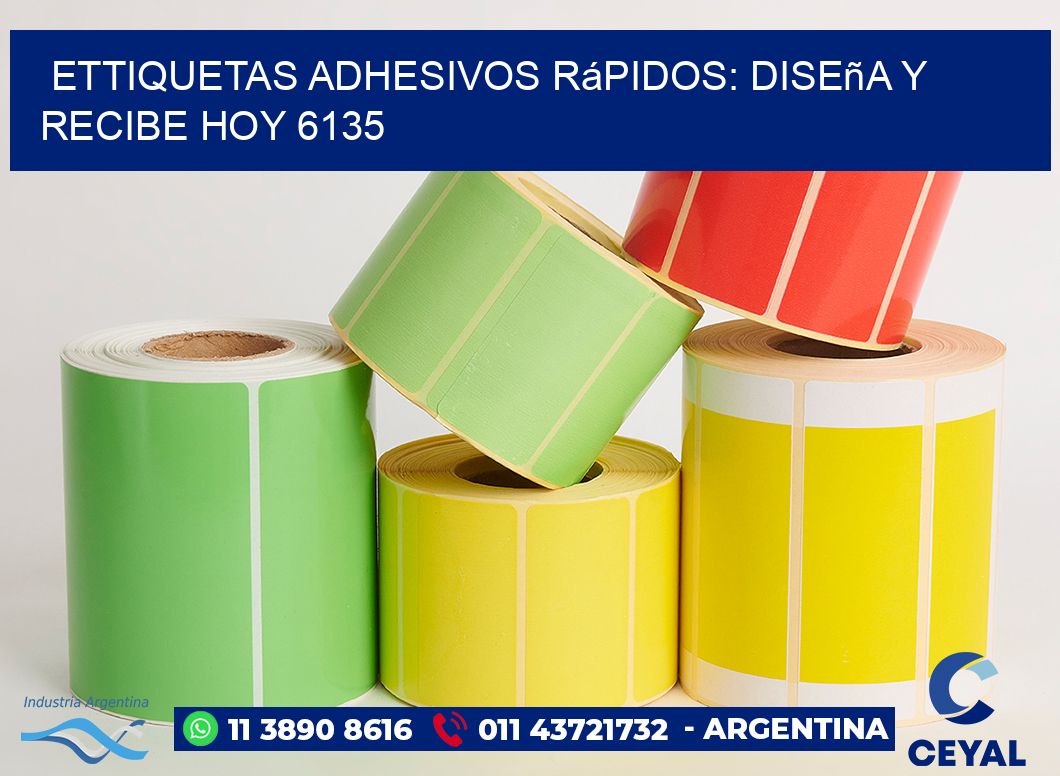 ettiquetas Adhesivos Rápidos: Diseña y Recibe Hoy 6135
