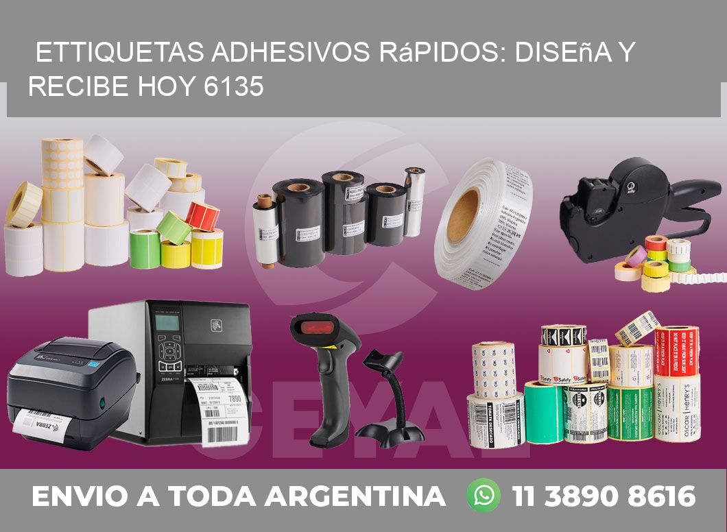 ettiquetas Adhesivos Rápidos: Diseña y Recibe Hoy 6135