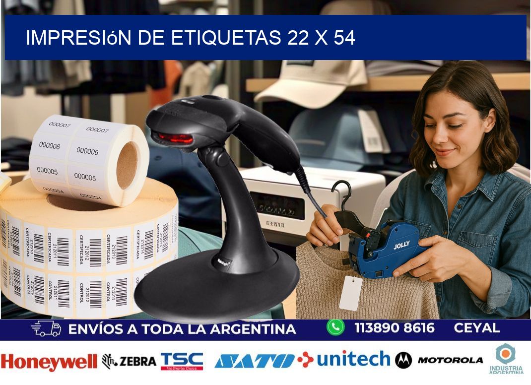 impresión de etiquetas 22 x 54