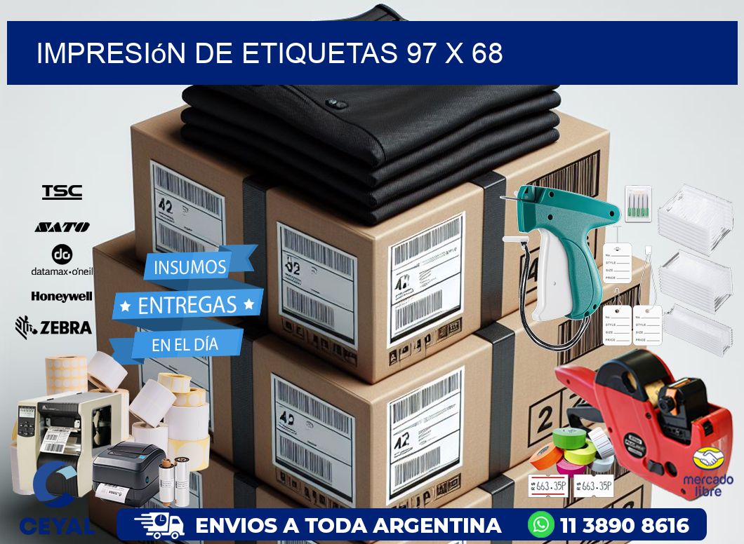 impresión de etiquetas 97 x 68