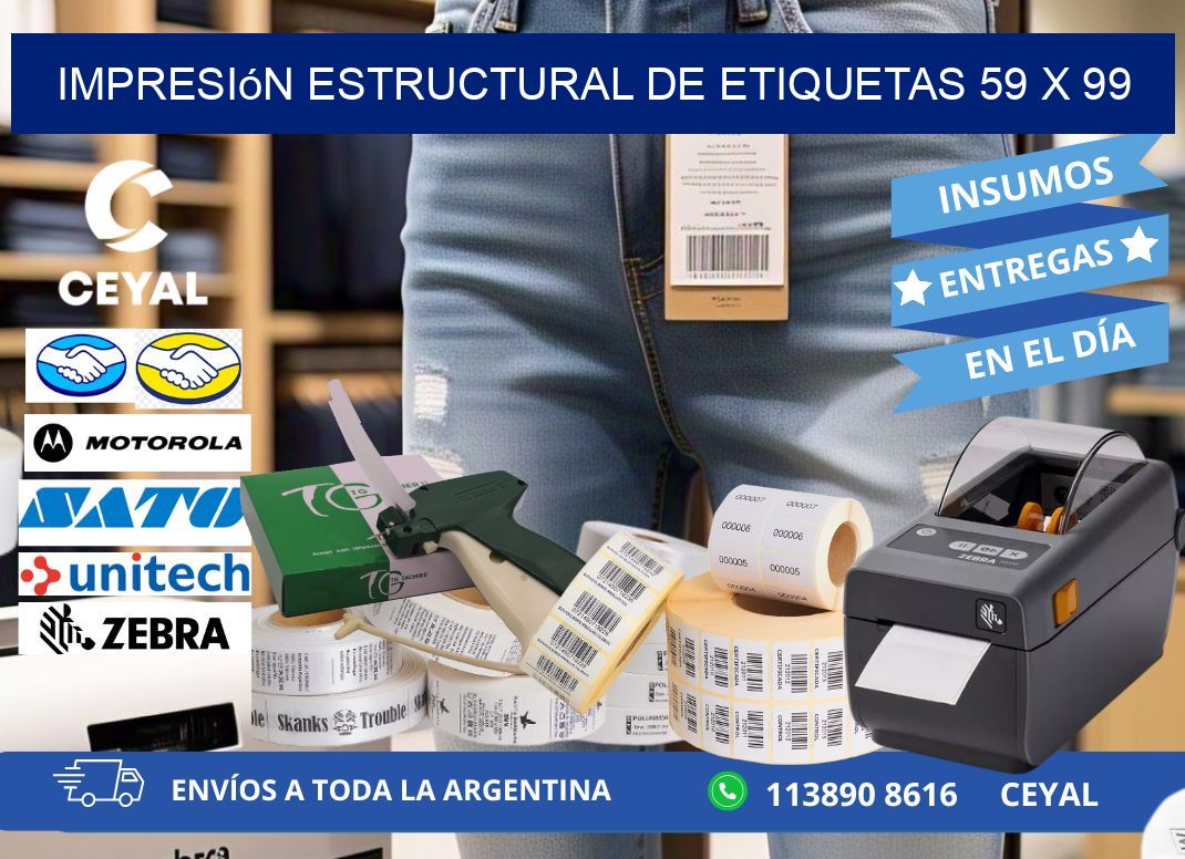 impresión estructural de etiquetas 59 x 99