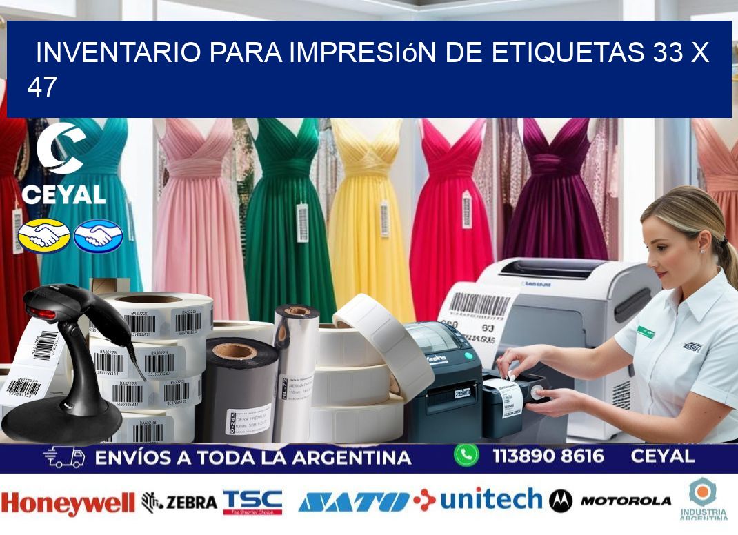 inventario para impresión de etiquetas 33 x 47