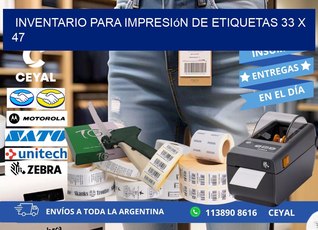inventario para impresión de etiquetas 33 x 47