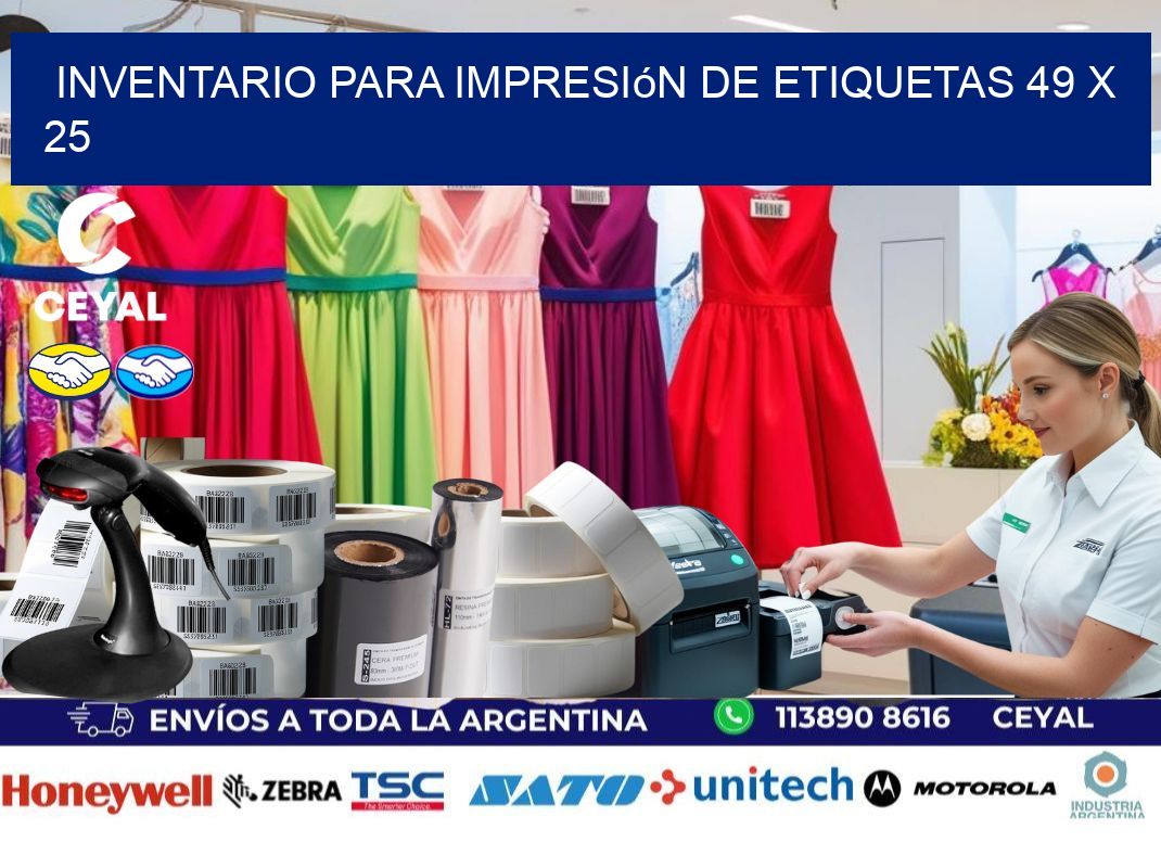 inventario para impresión de etiquetas 49 x 25