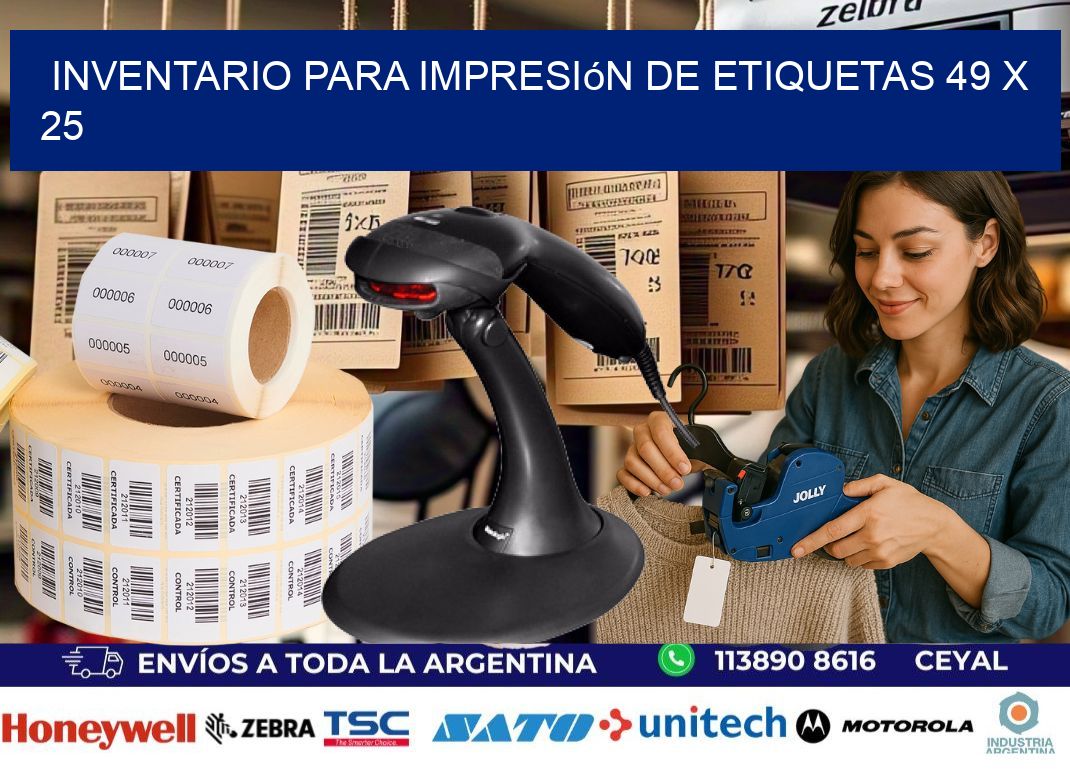 inventario para impresión de etiquetas 49 x 25