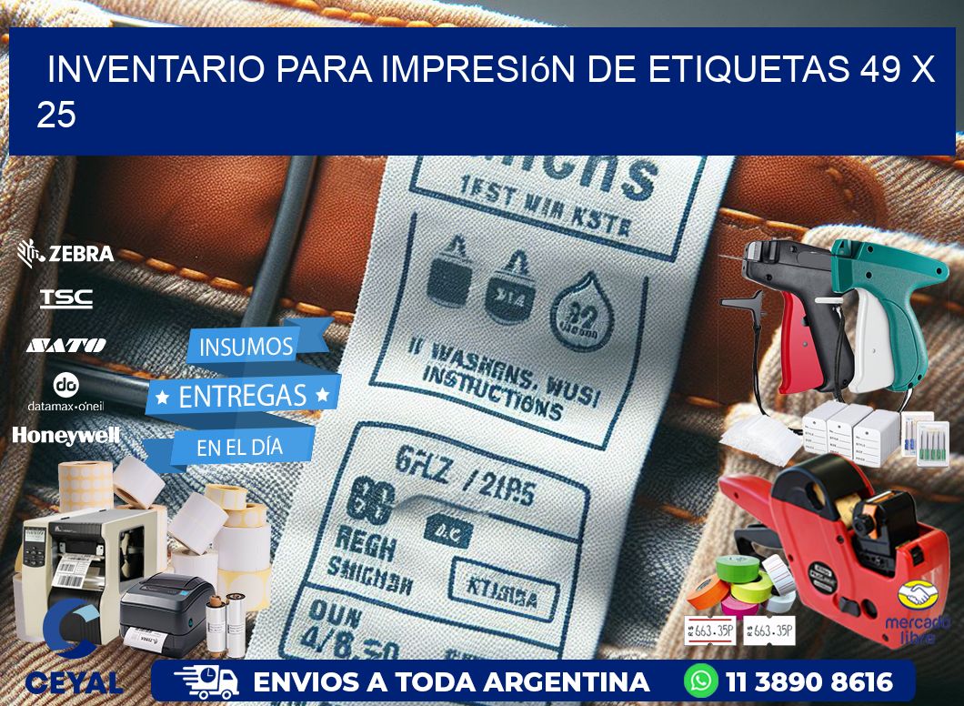 inventario para impresión de etiquetas 49 x 25