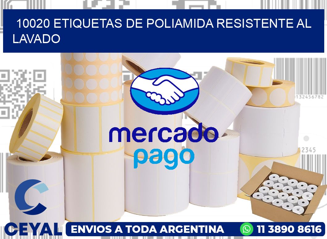 10020 Etiquetas de poliamida resistente al lavado