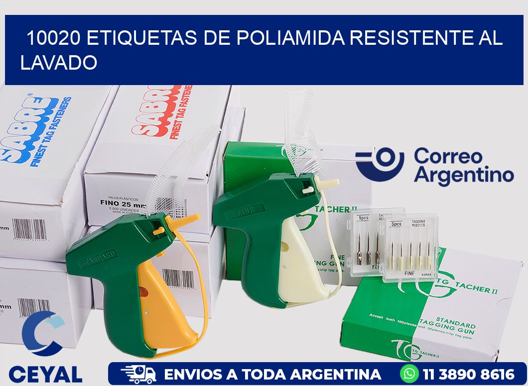10020 Etiquetas de poliamida resistente al lavado