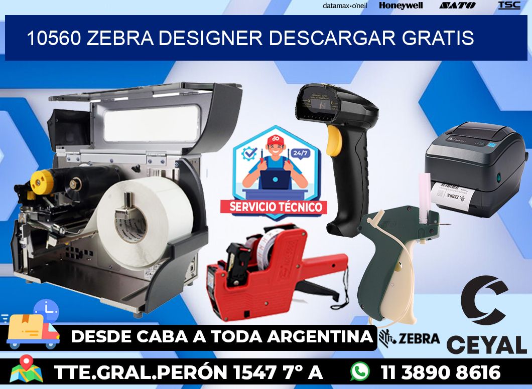 10560 Zebra Designer Descargar gratis