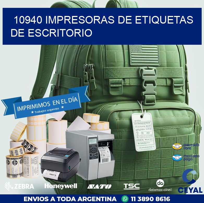 10940 impresoras de etiquetas de escritorio