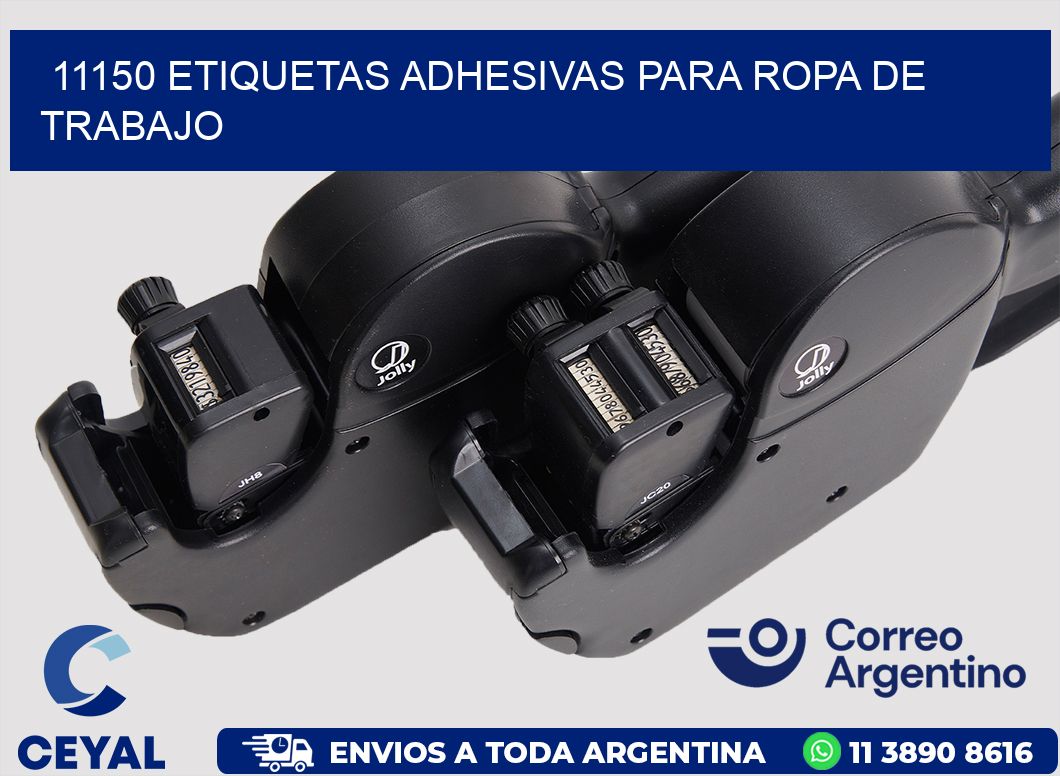 11150 Etiquetas adhesivas para ropa de trabajo