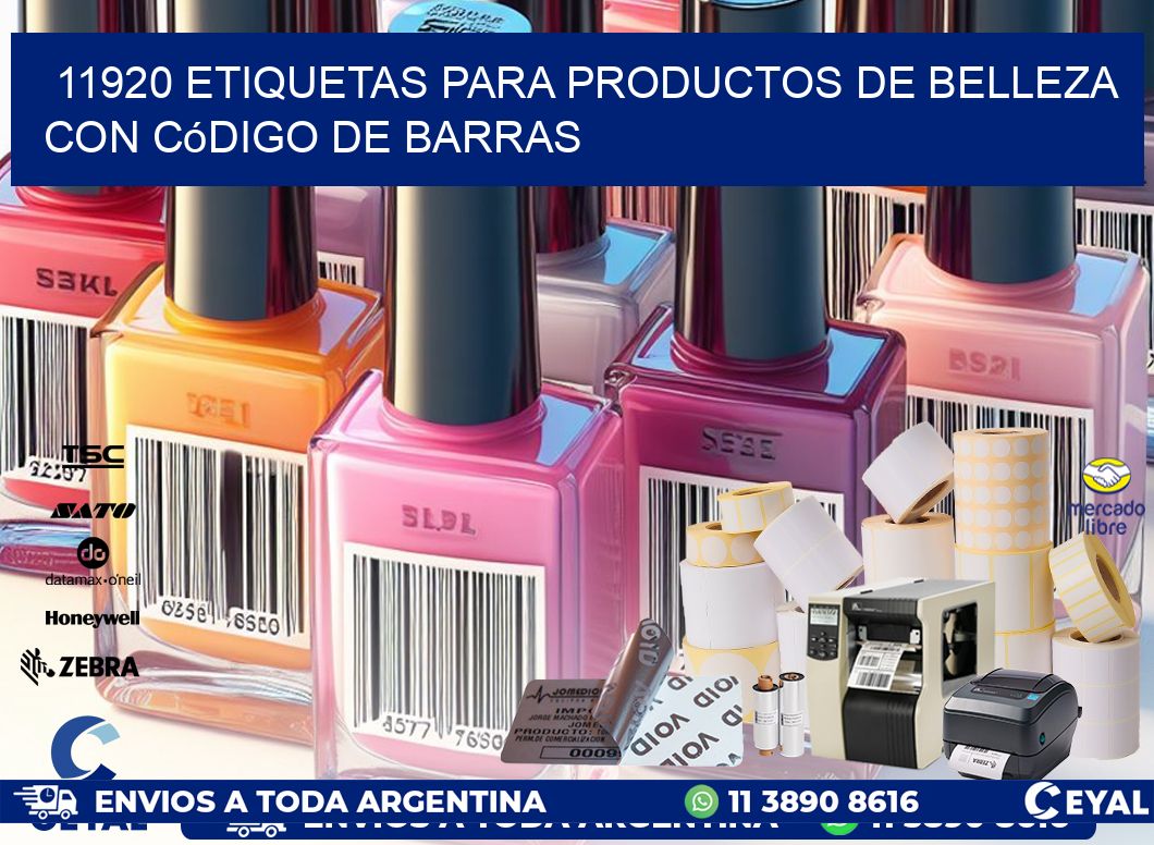 11920 etiquetas para productos de belleza con código de barras