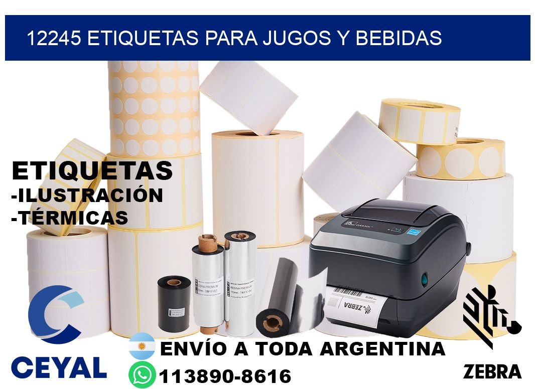 12245 Etiquetas para jugos y bebidas