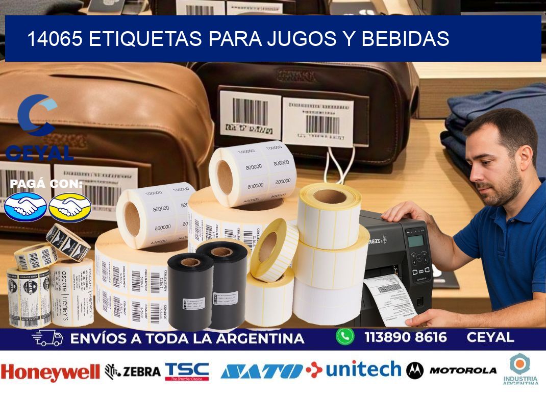 14065 Etiquetas para jugos y bebidas