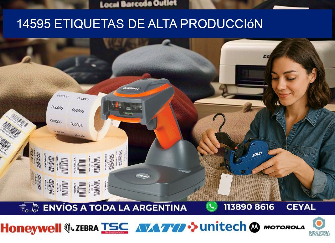 14595 Etiquetas de alta producción
