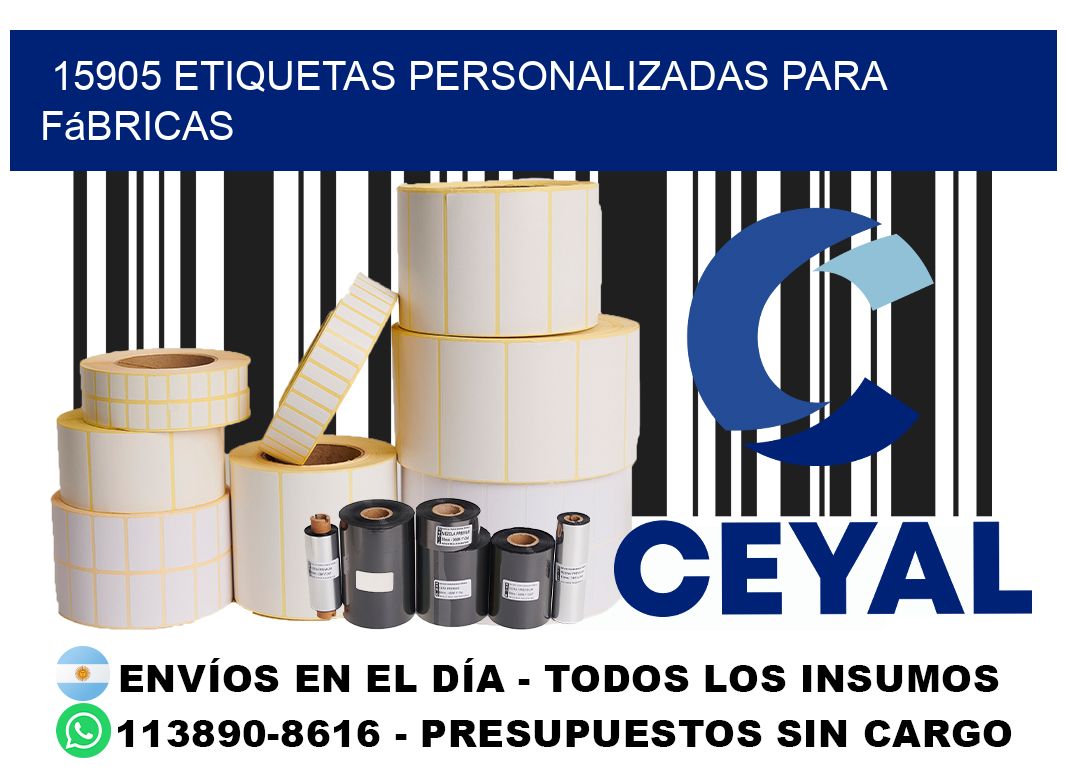 15905 Etiquetas personalizadas para fábricas