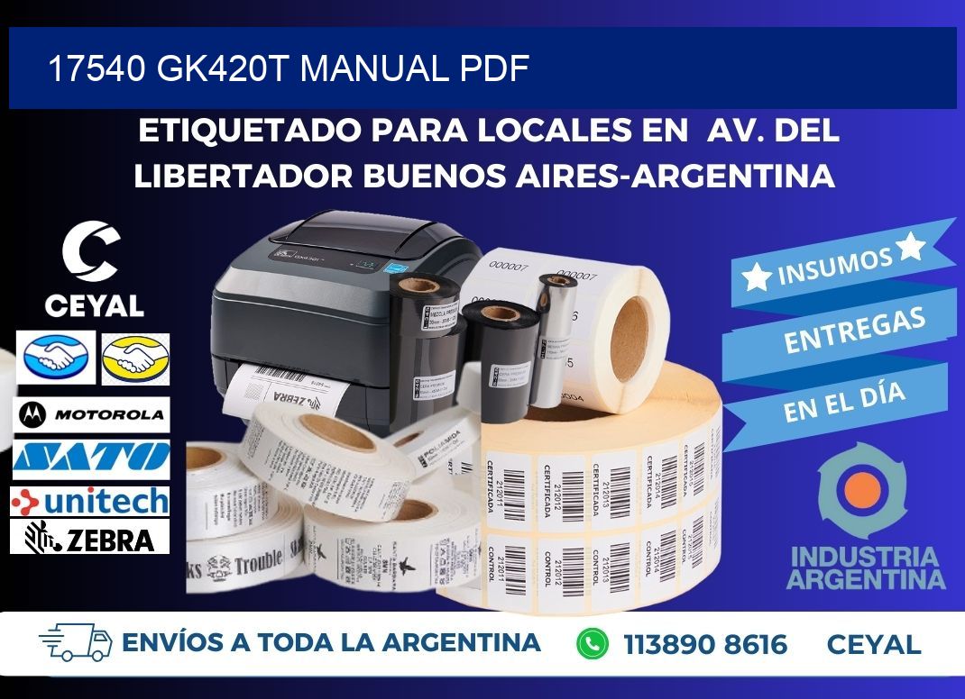 17540 GK420T manual PDF