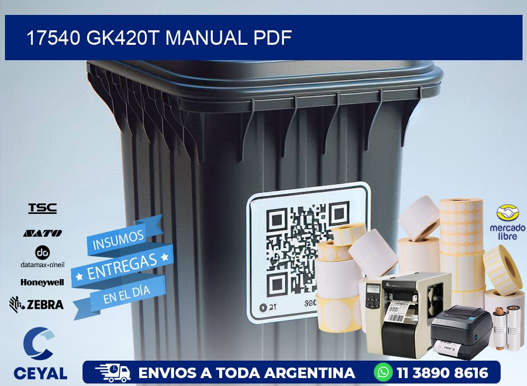 17540 GK420T manual PDF