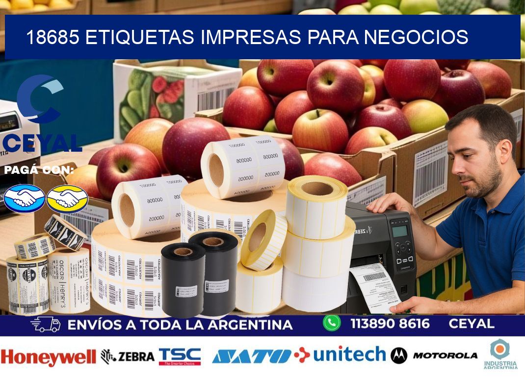18685 etiquetas impresas para negocios
