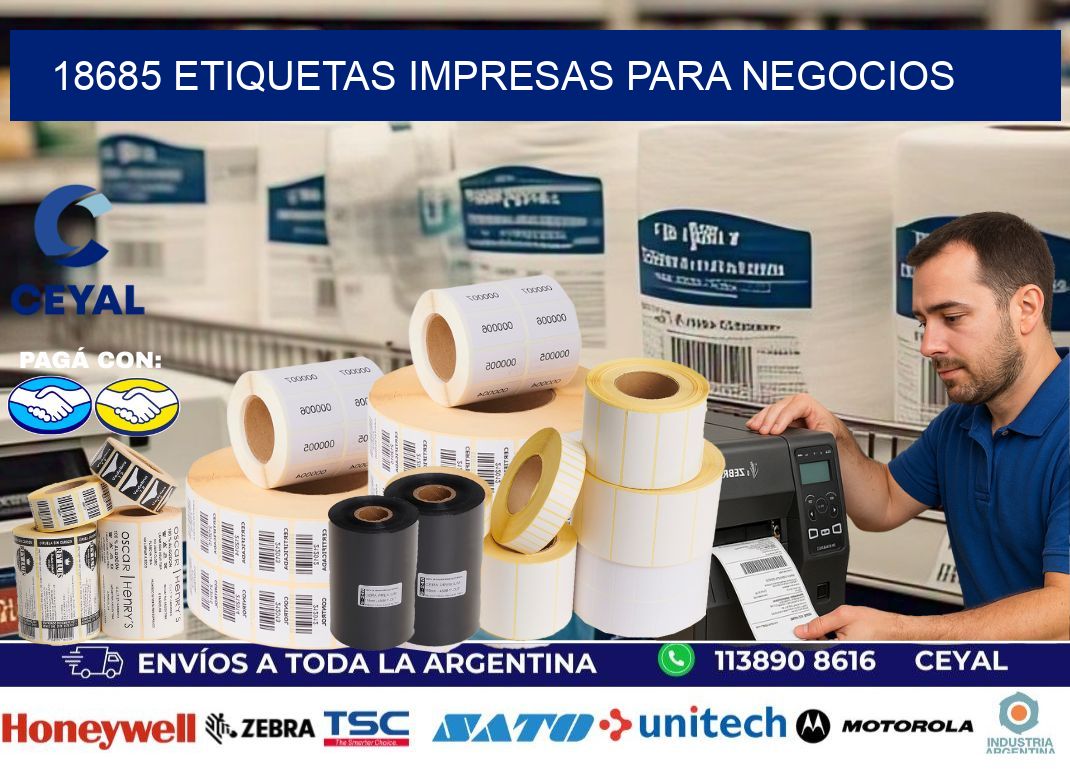 18685 etiquetas impresas para negocios
