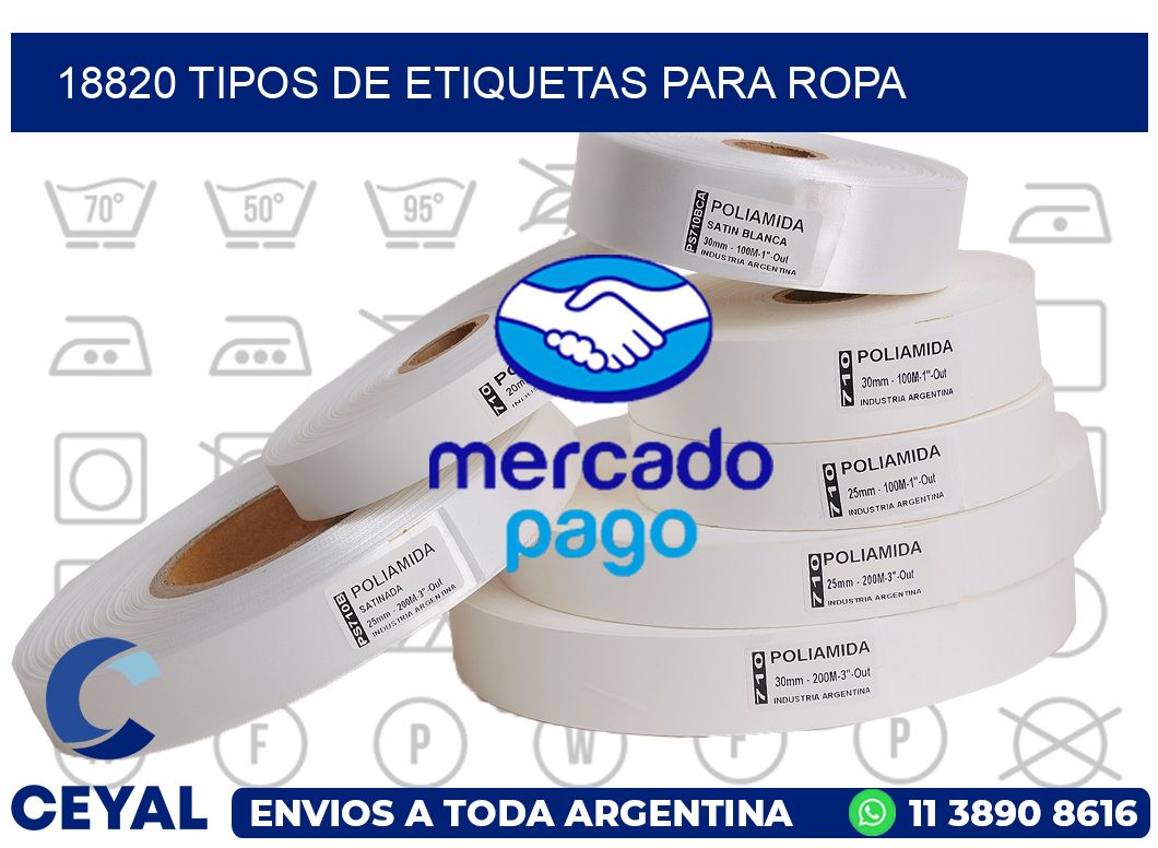 18820 tipos de etiquetas para ropa
