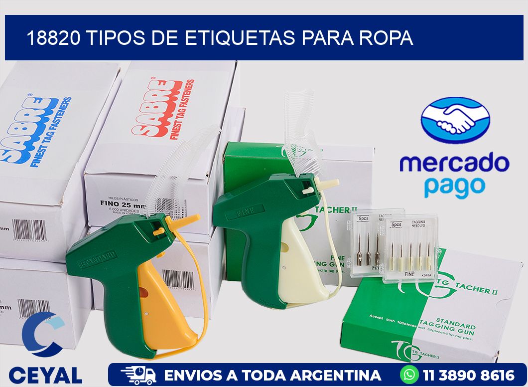 18820 tipos de etiquetas para ropa