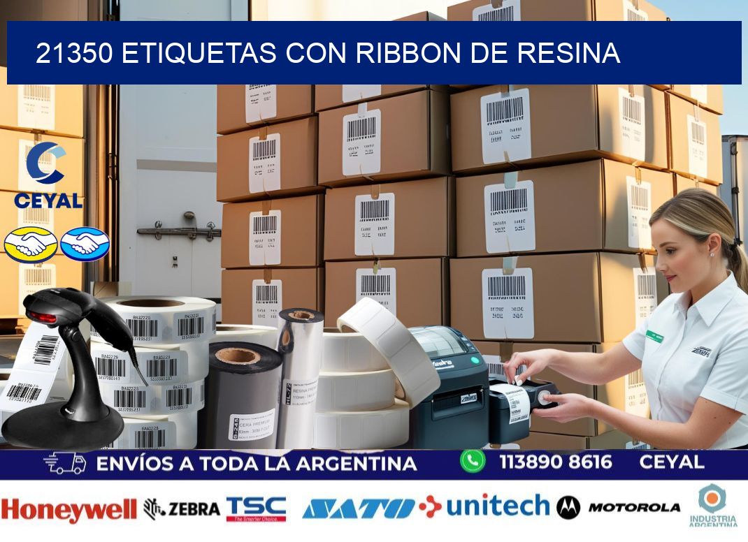 21350 etiquetas con ribbon de resina