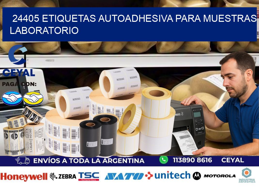 24405 etiquetas autoadhesiva para muestras laboratorio