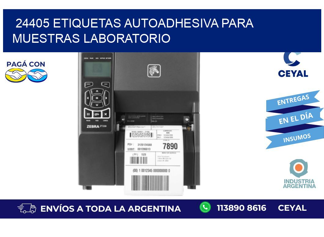 24405 etiquetas autoadhesiva para muestras laboratorio