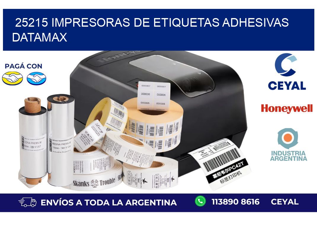 25215 impresoras de etiquetas adhesivas datamax