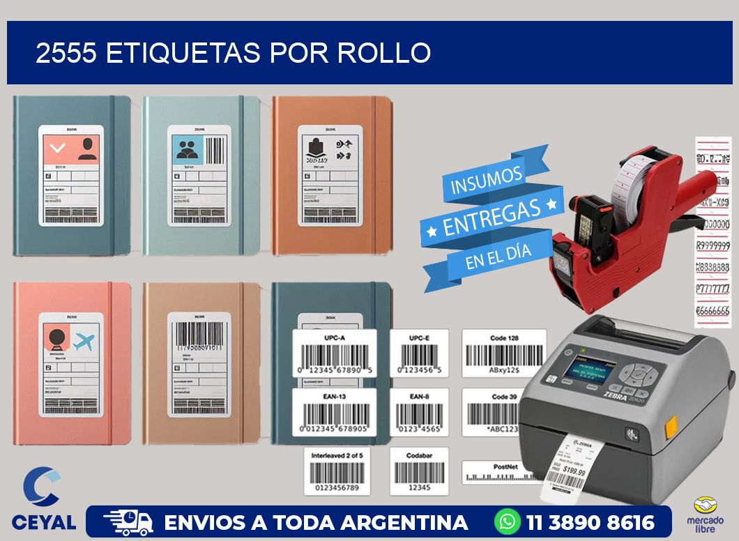 2555 Etiquetas por rollo