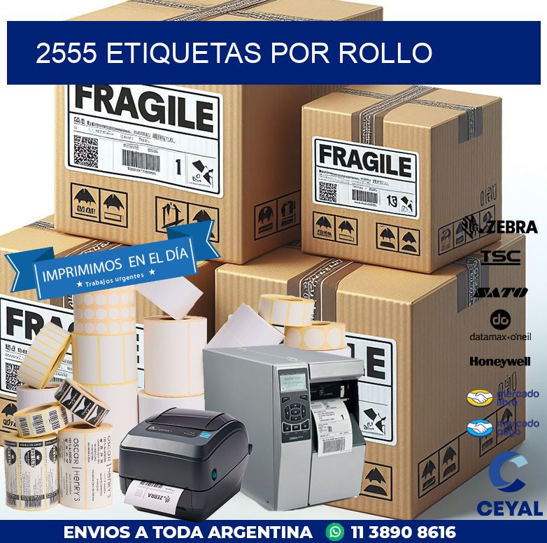 2555 Etiquetas por rollo