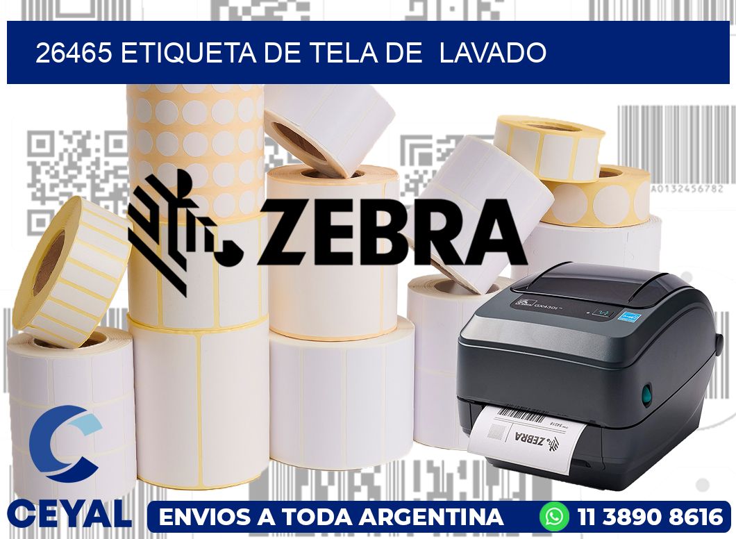 26465 etiqueta de tela de  lavado