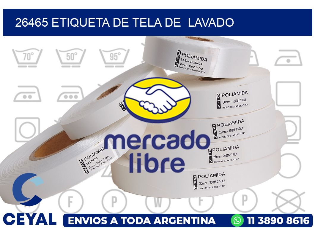 26465 etiqueta de tela de  lavado