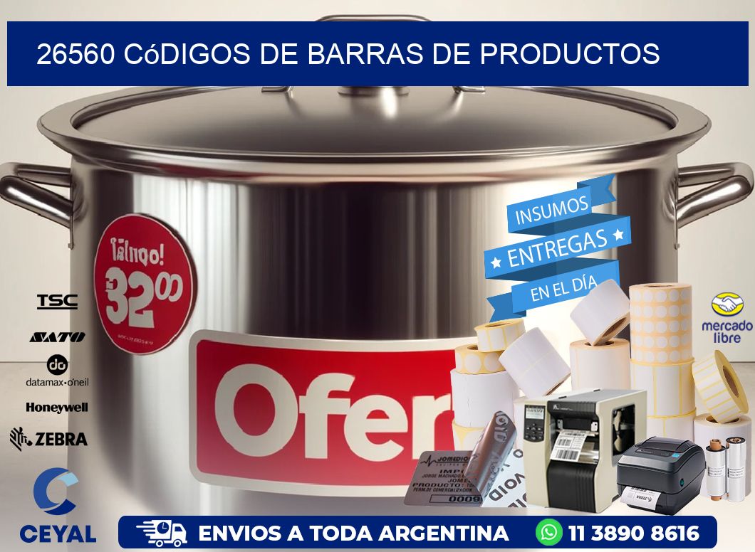 26560 Códigos de barras de productos