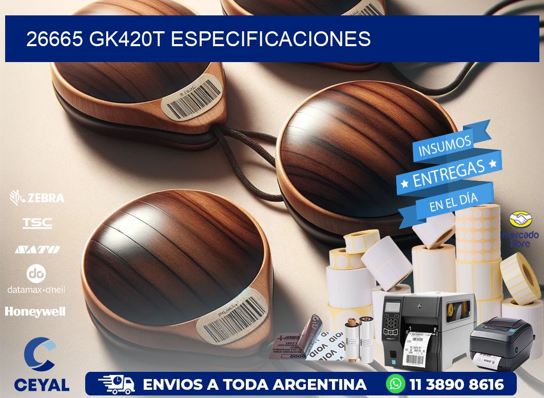 26665 GK420T especificaciones