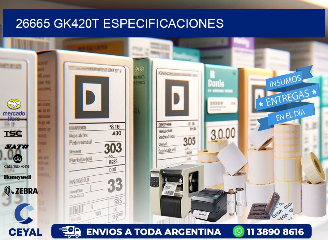 26665 GK420T especificaciones