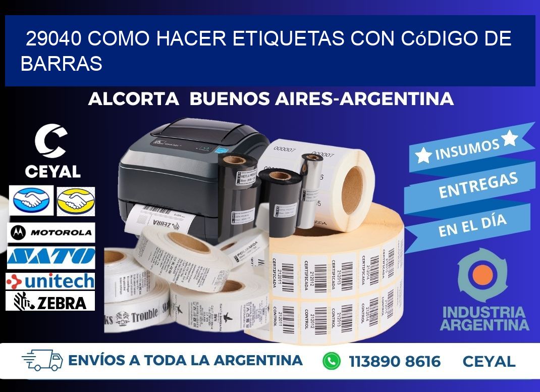 29040 Como hacer etiquetas con código de barras