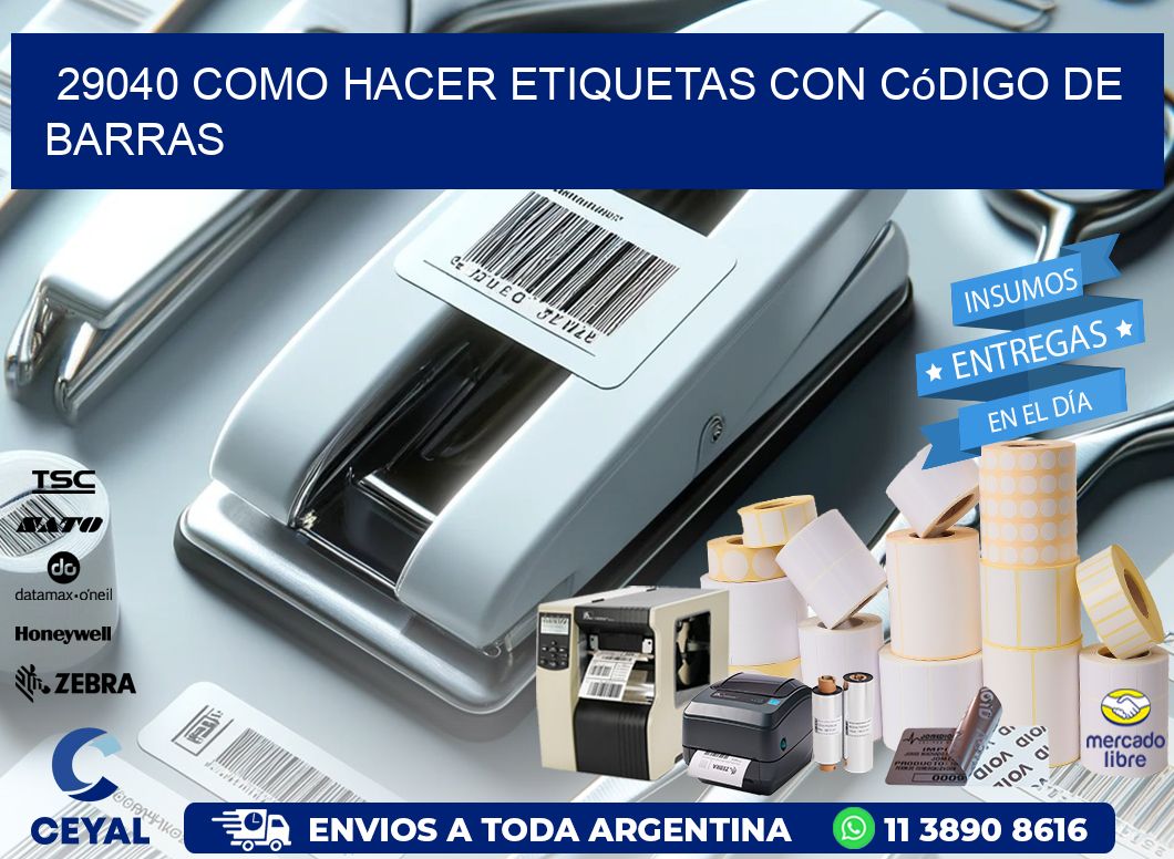 29040 Como hacer etiquetas con código de barras