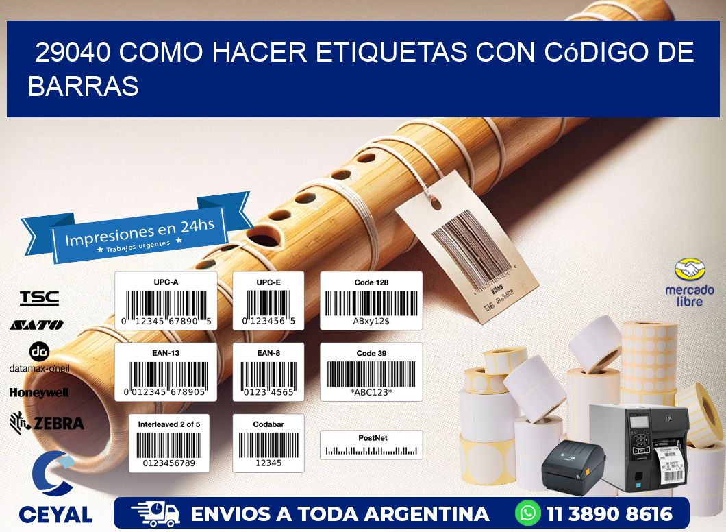 29040 Como hacer etiquetas con código de barras