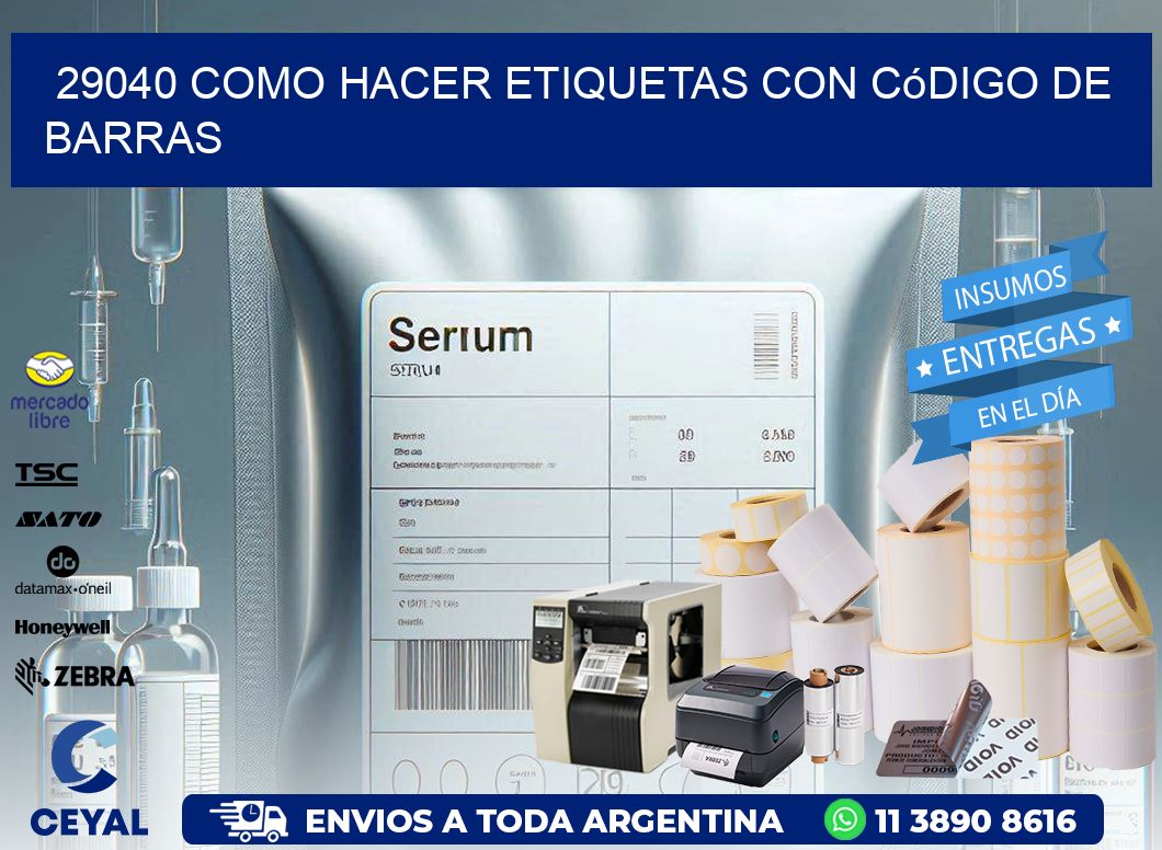 29040 Como hacer etiquetas con código de barras