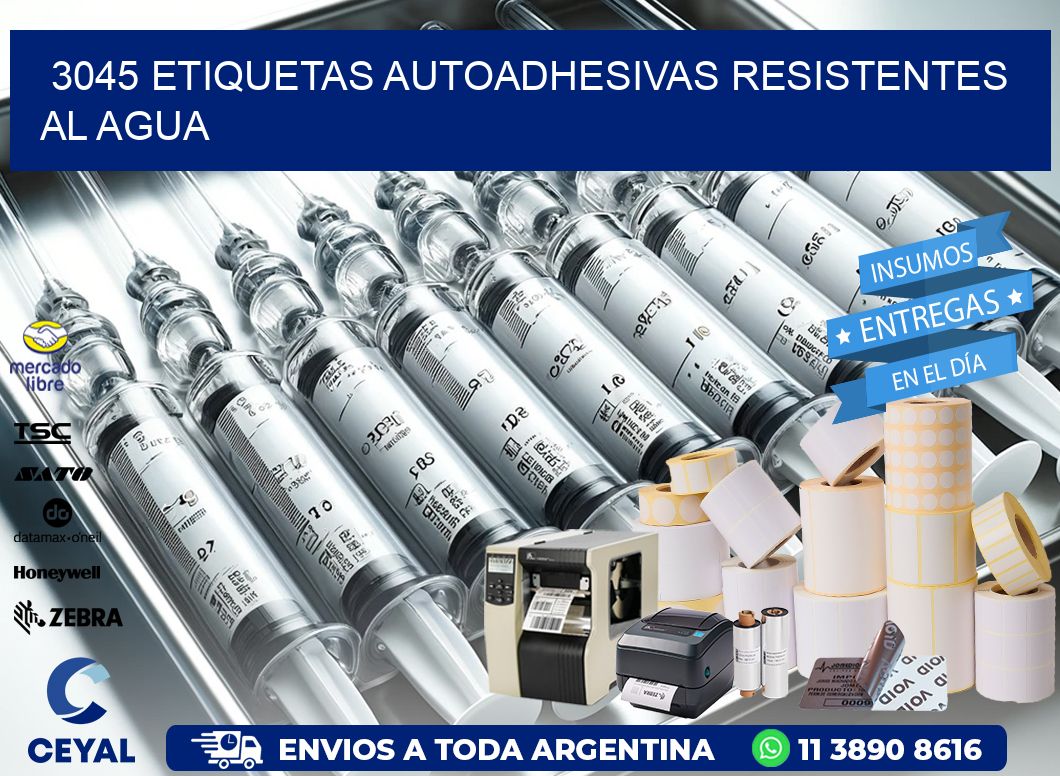 3045 etiquetas autoadhesivas resistentes al agua