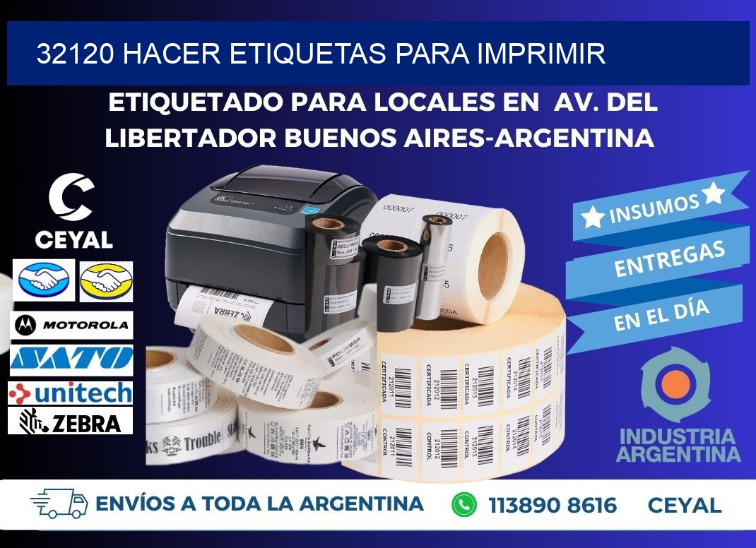 32120 Hacer etiquetas para imprimir