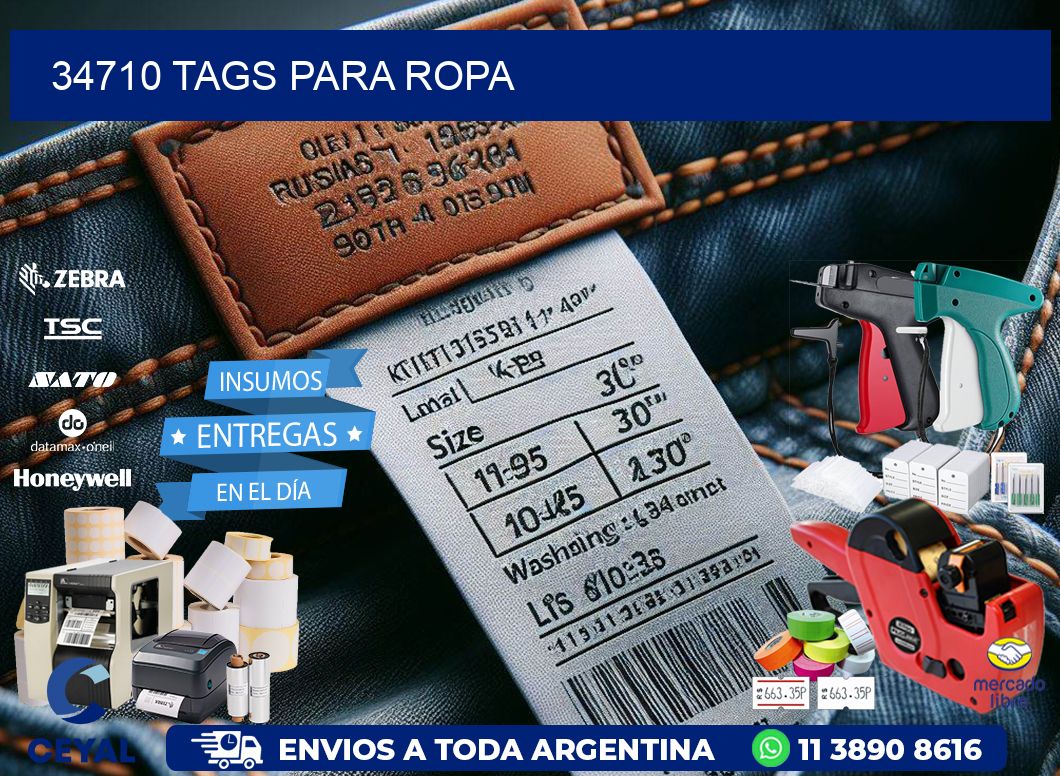 34710 Tags para ropa