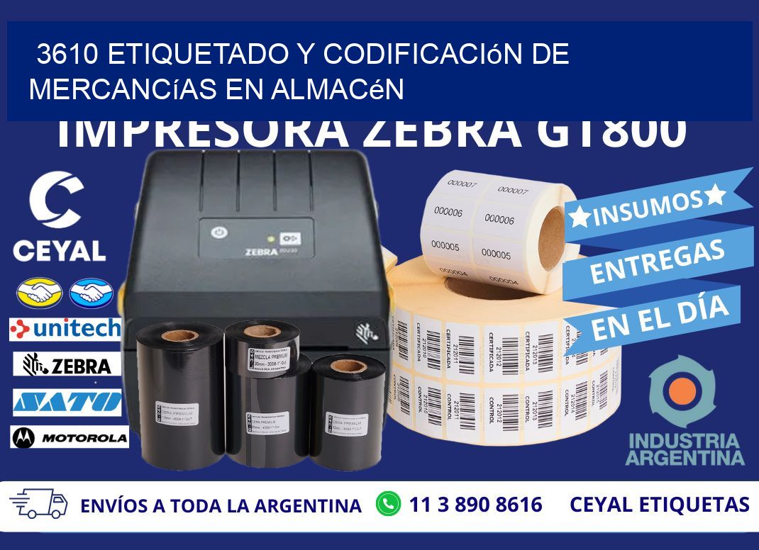 3610 Etiquetado y codificación de mercancías en almacén