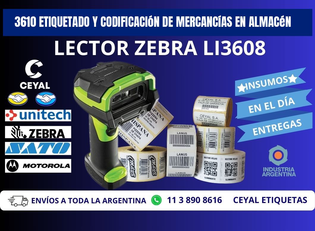 3610 Etiquetado y codificación de mercancías en almacén
