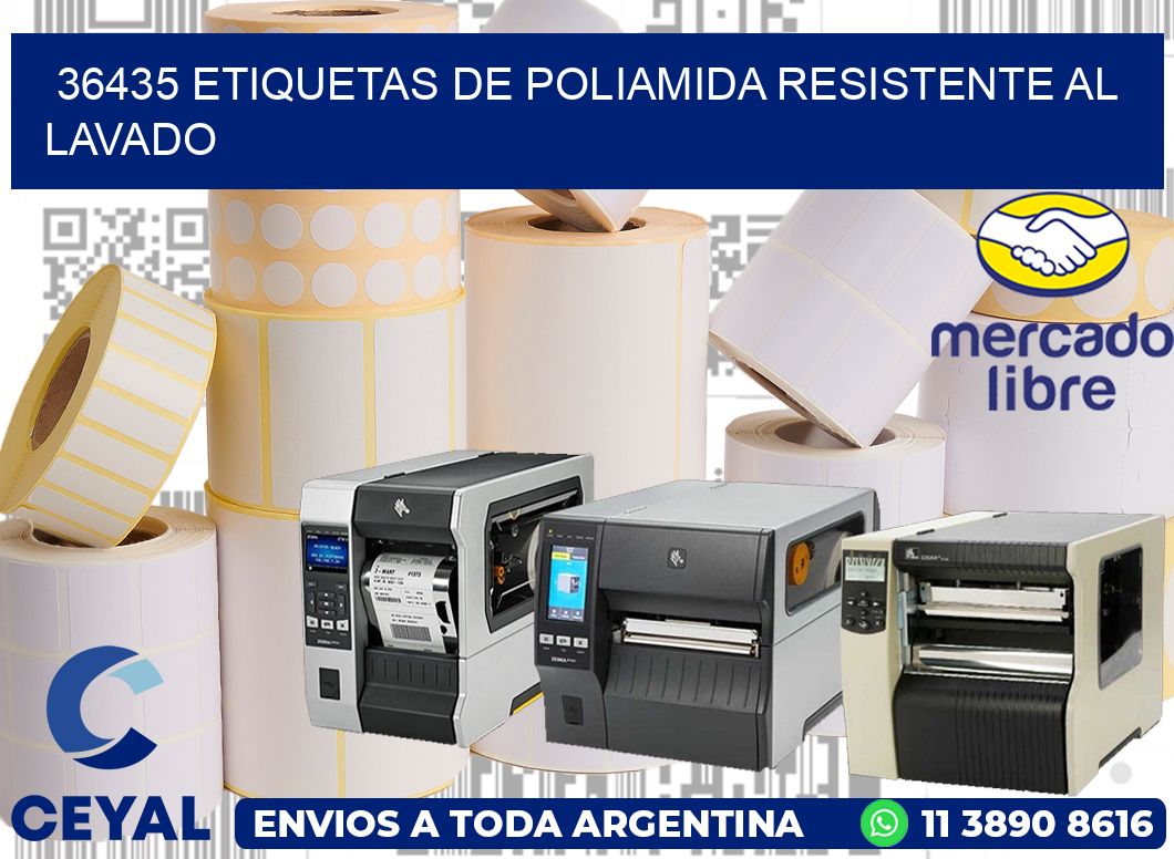 36435 Etiquetas de poliamida resistente al lavado