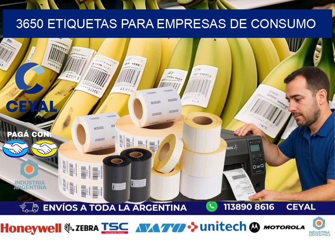 3650 Etiquetas para empresas de consumo